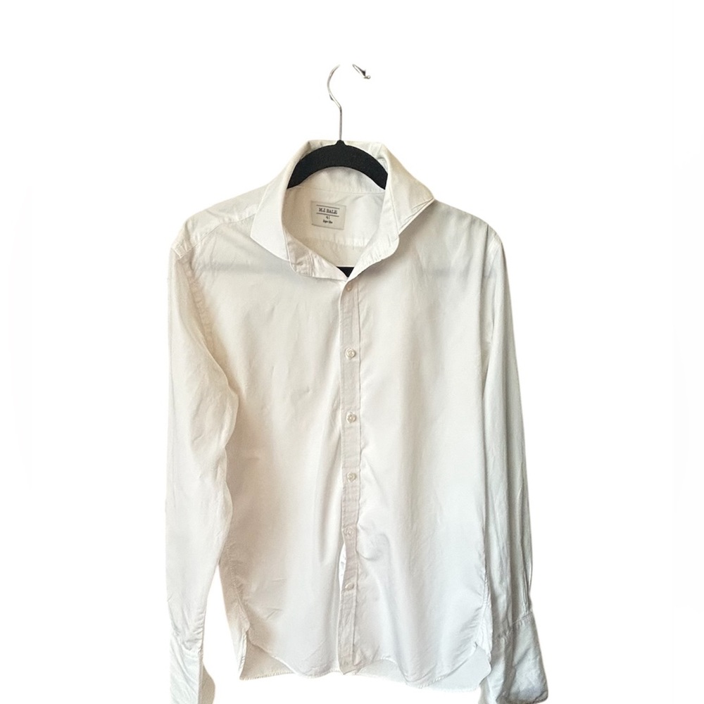 M.J.BALE, Men's White Dress Shirt - Classic Button-Down, Sz 41 🔥